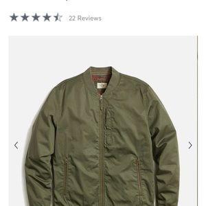 Marine Layer Rossland Dry Wax Bomber NWT Climbing Ivy Sz Small